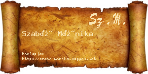 Szabó Mónika névjegykártya