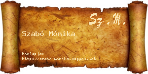 Szabó Mónika névjegykártya